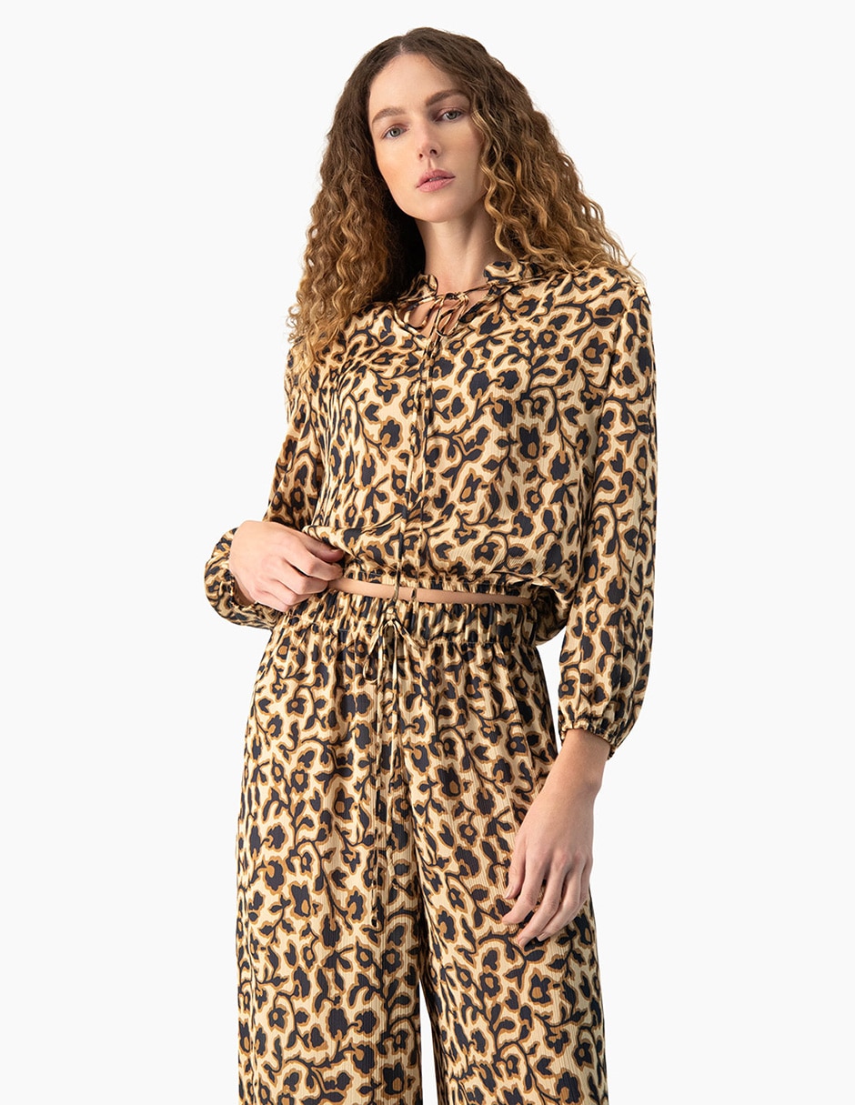 Blusa manga larga para mujer