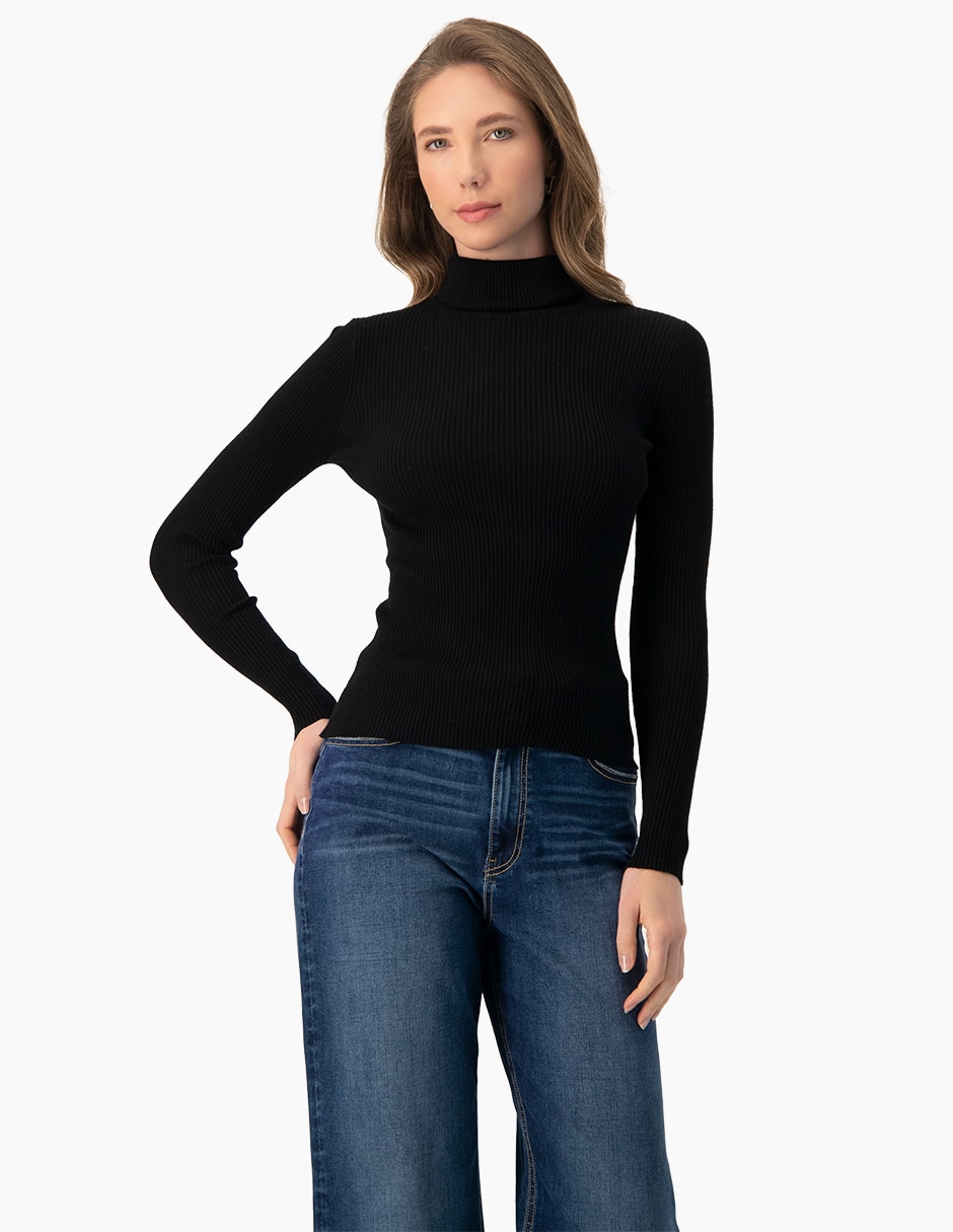 Suéter cuello tortuga para mujer