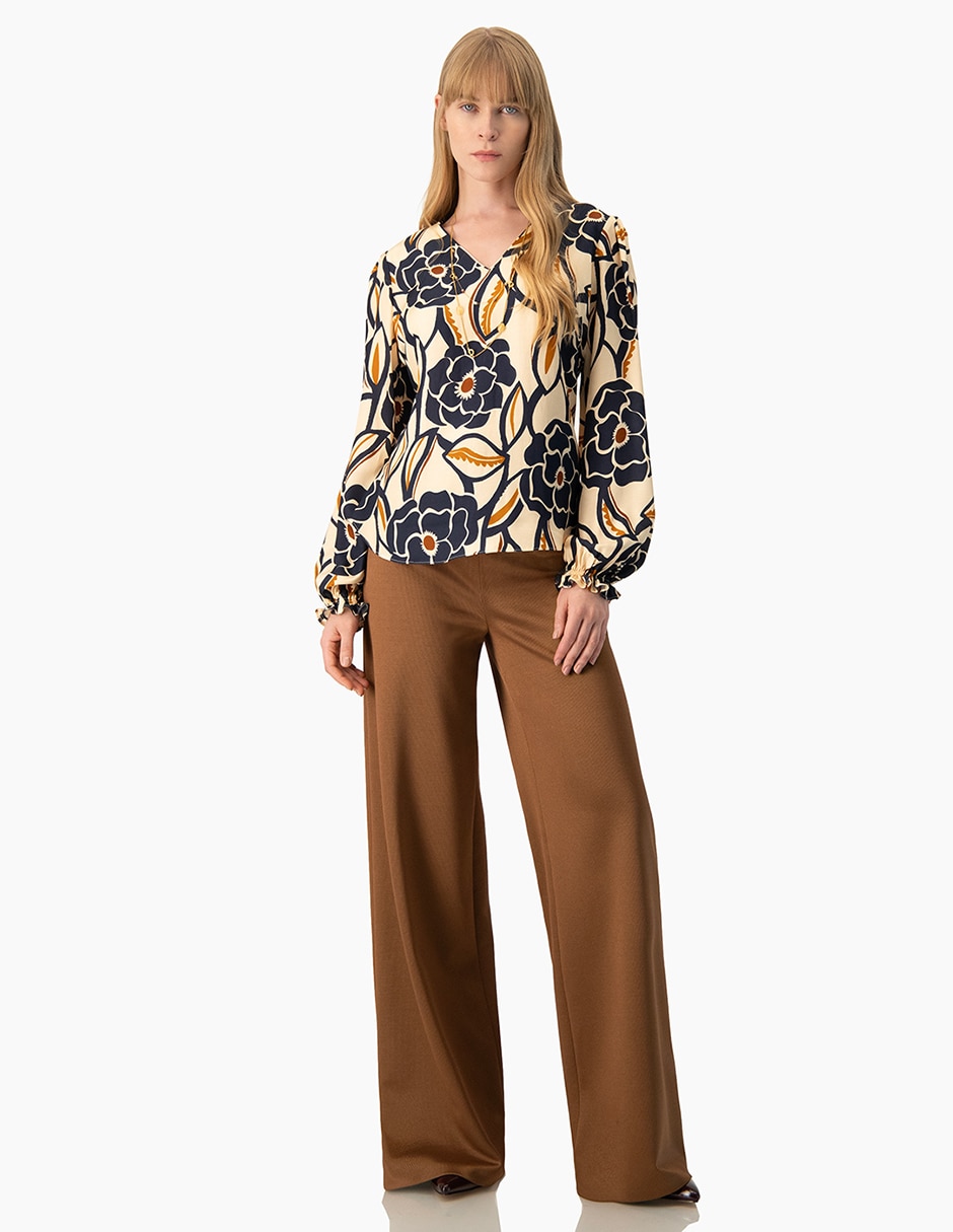 Blusa ivonne manga larga para mujer