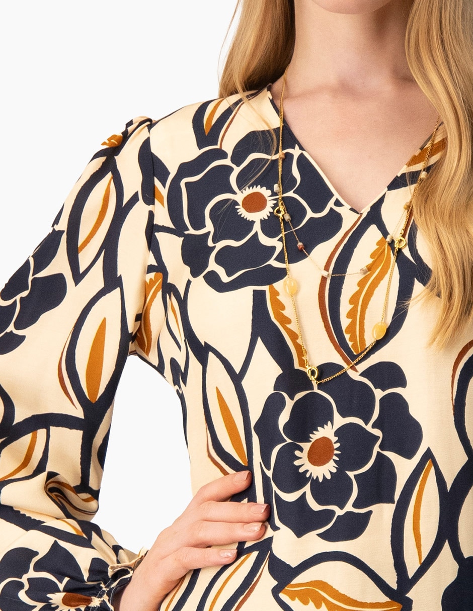 Blusa ivonne manga larga para mujer