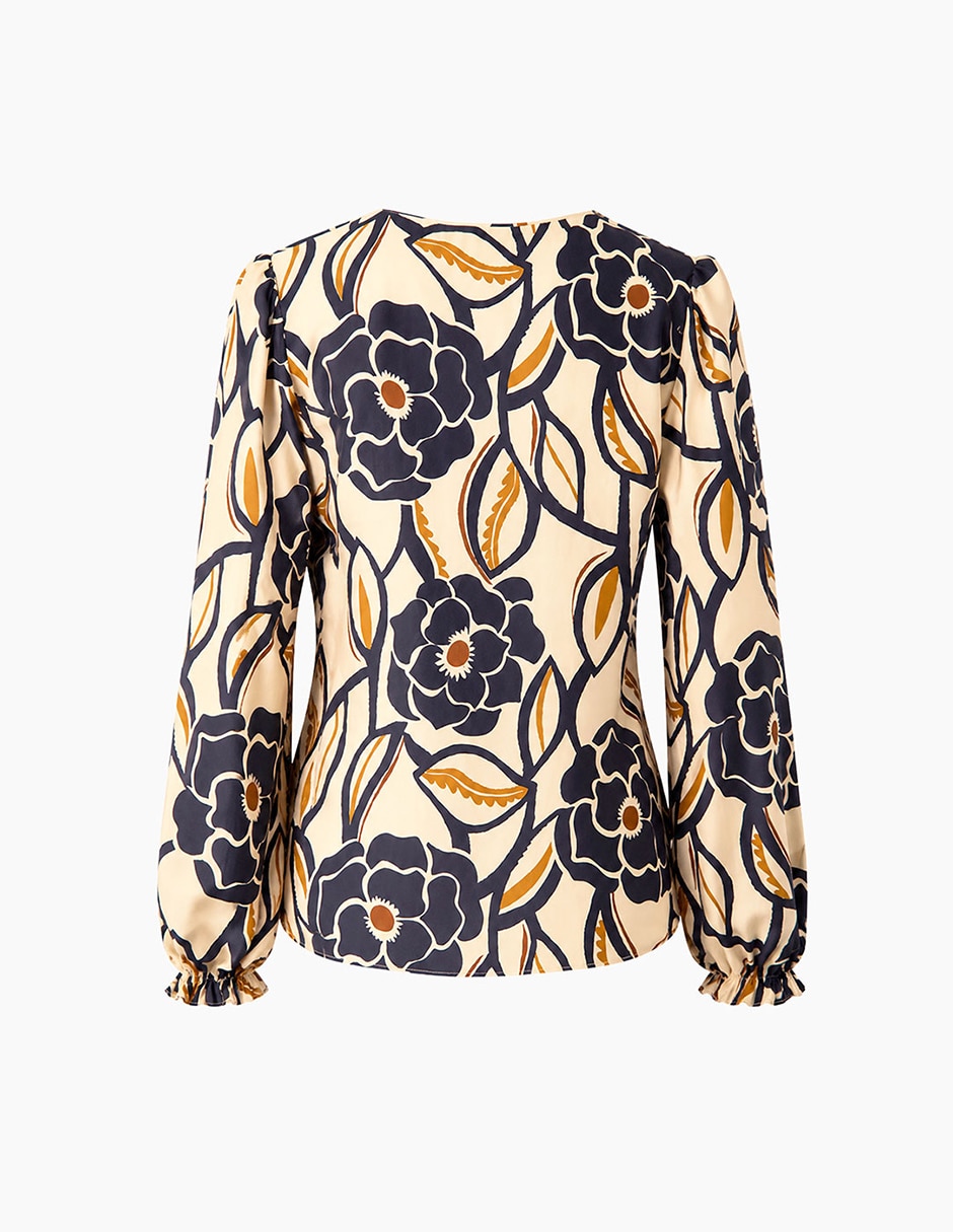 Blusa ivonne manga larga para mujer