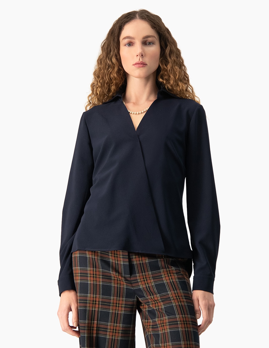 Blusa ivonne manga larga para mujer