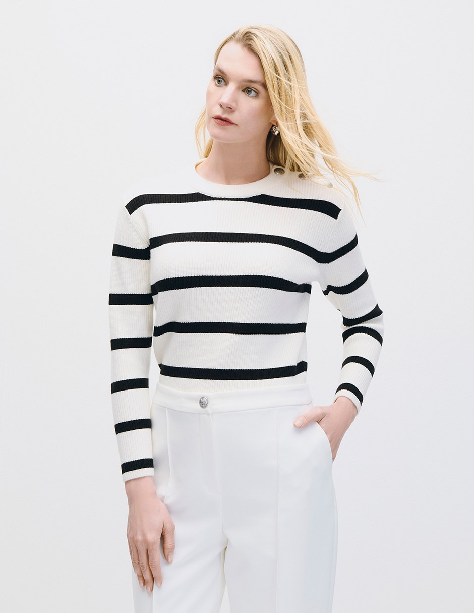 Suéter cuello redondo para mujer Suéter cuello redondo para mujer