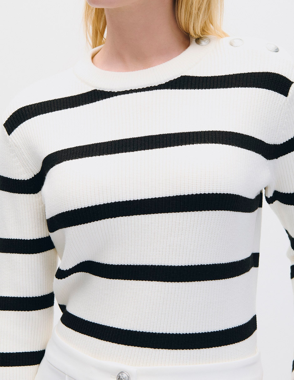 Suéter cuello redondo para mujer 4