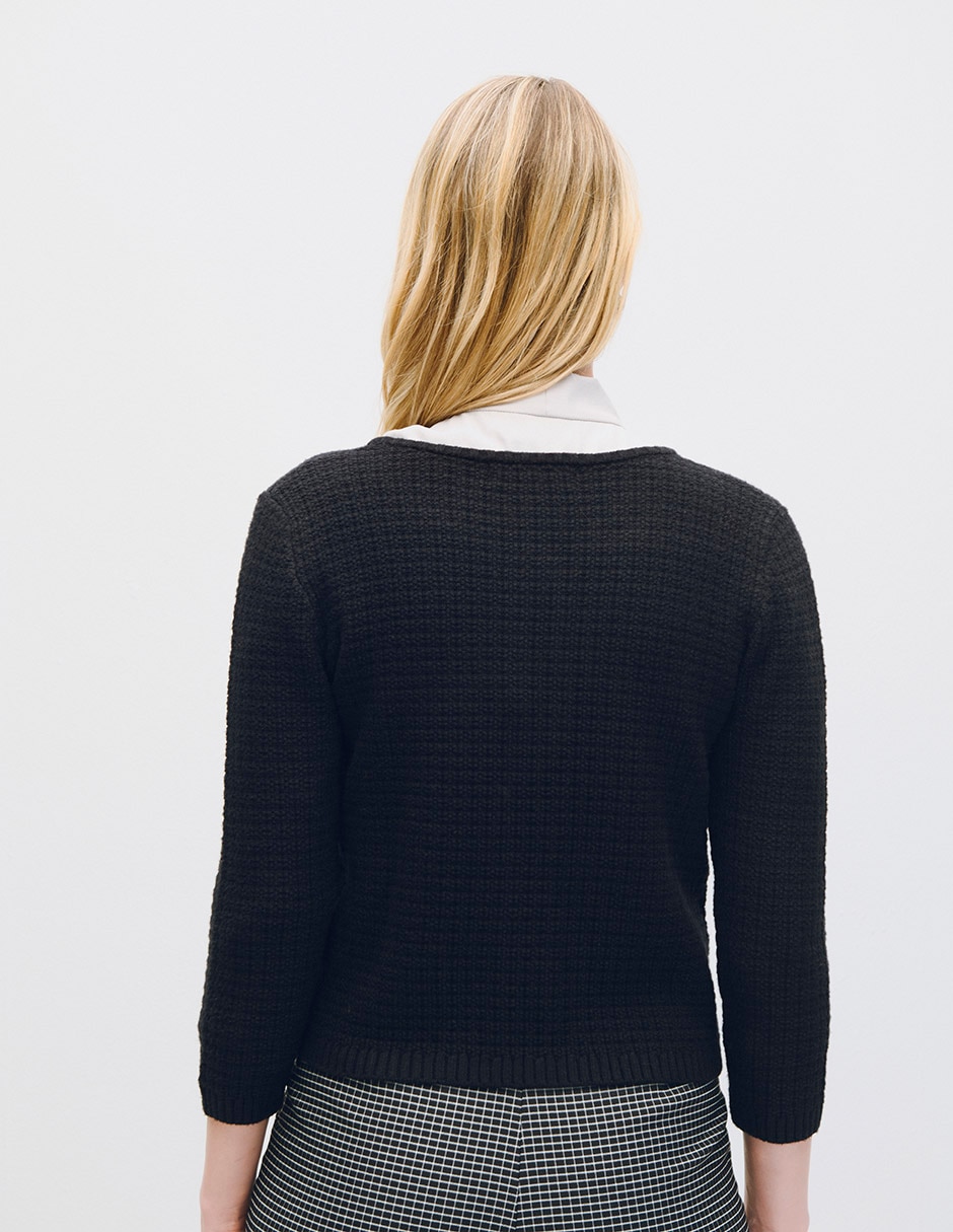 Suéter cuello redondo para mujer 3