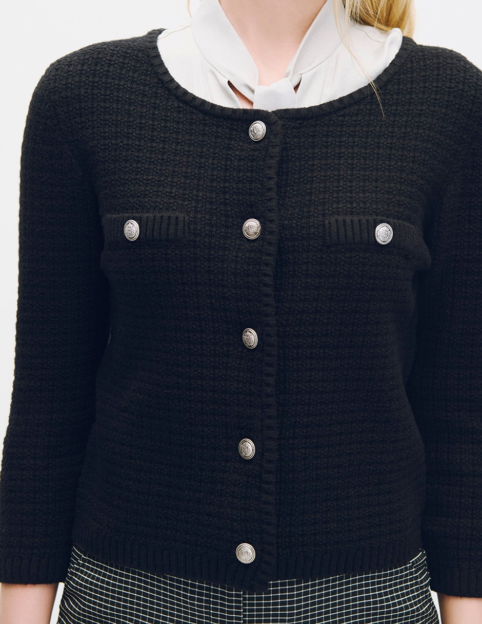 Suéter cuello redondo para mujer 4