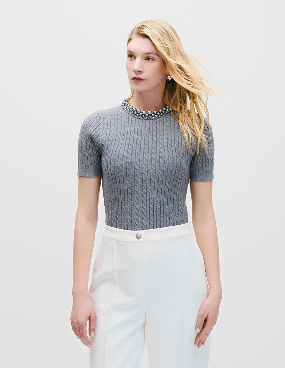 Blusa manga corta para mujer