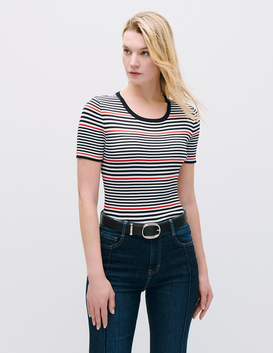 Blusa manga corta para mujer
