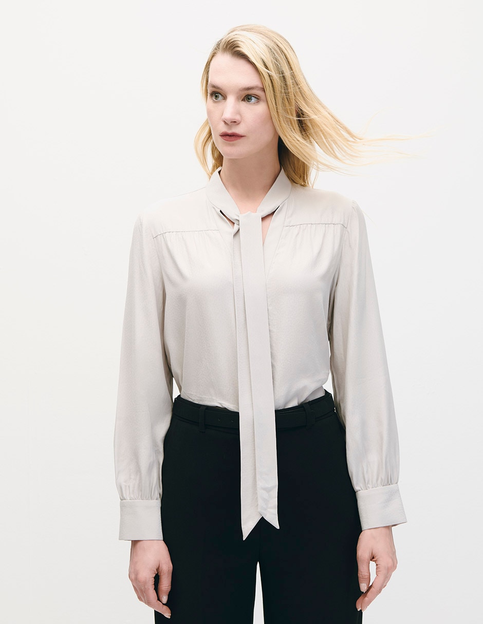 Blusa kira manga larga para mujer