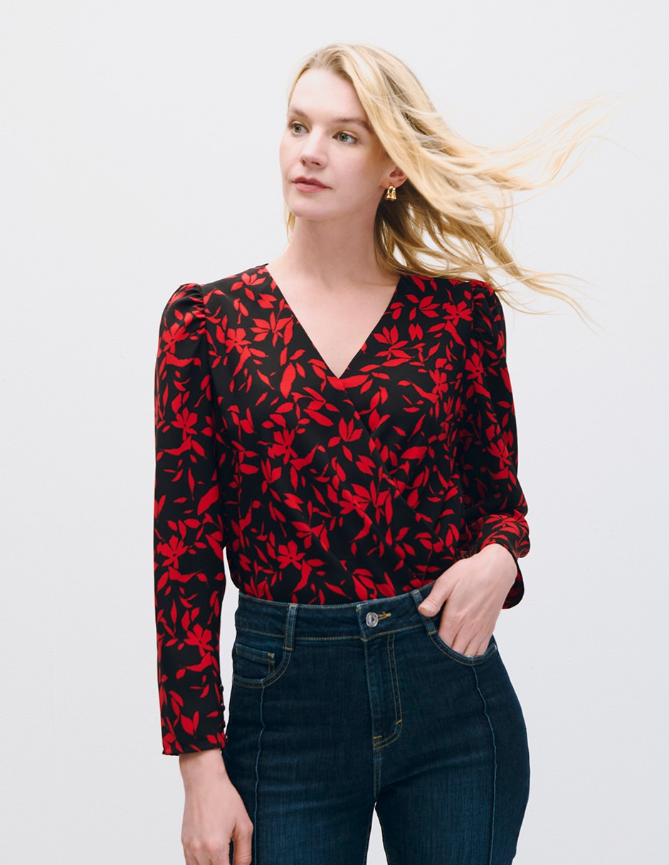 Blusa manga larga Kira para mujer