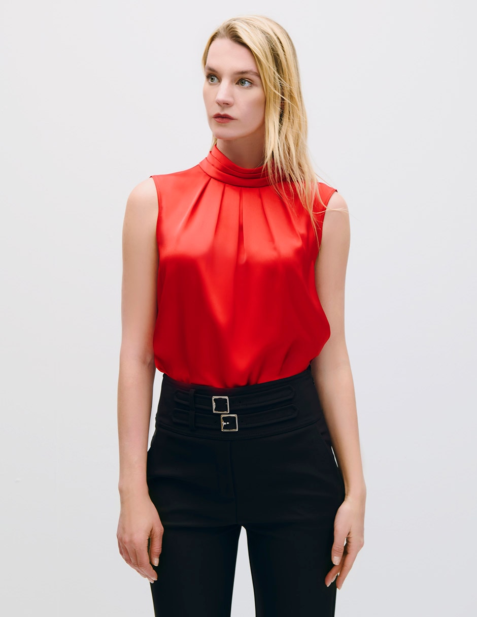 Blusa kira manga sin manga para mujer
