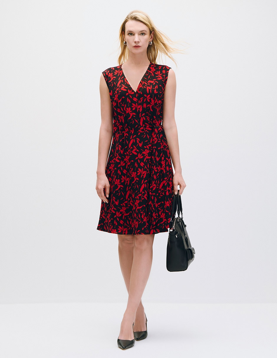 Vestido envolvente midi casual kira para mujer Vestido envolvente midi casual kira para mujer