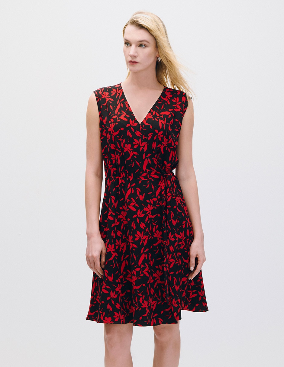 Vestido envolvente midi casual kira para mujer 2