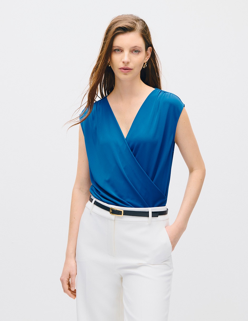 Blusa top sin manga para mujer Blusa top sin manga para mujer