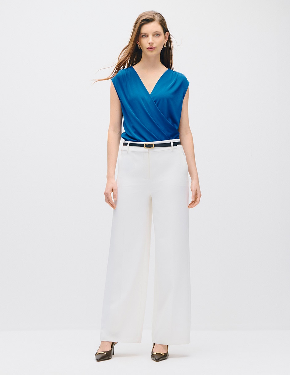 Blusa top sin manga para mujer 2