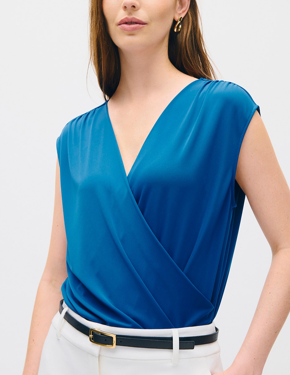 Blusa top sin manga para mujer 4