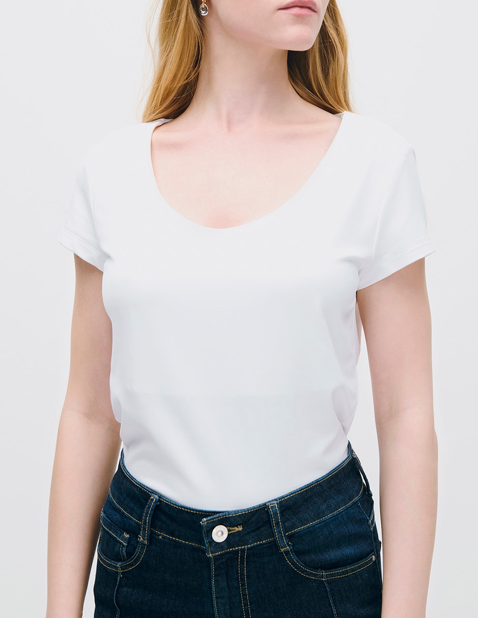 Blusa manga corta para mujer 4