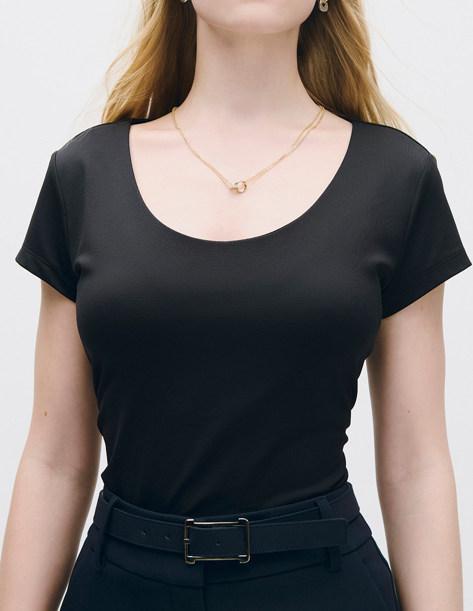 Blusa manga corta para mujer 4