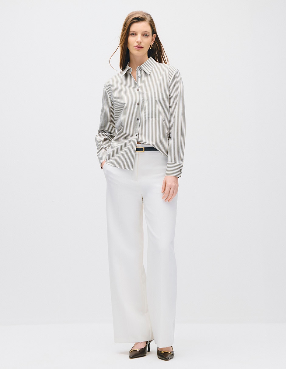 Blusa camisa manga larga para mujer 2