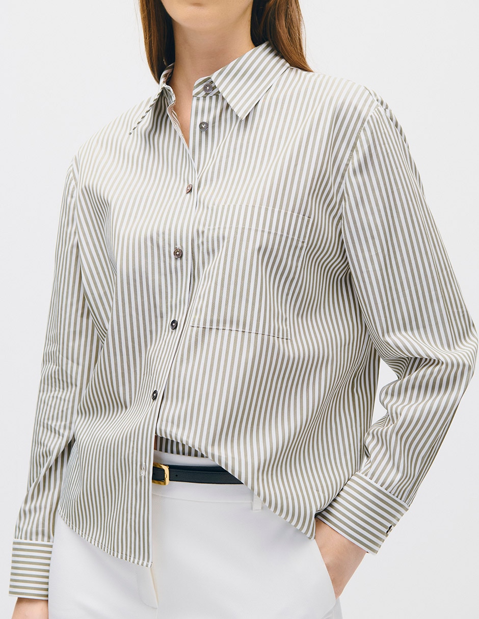 Blusa camisa manga larga para mujer 4