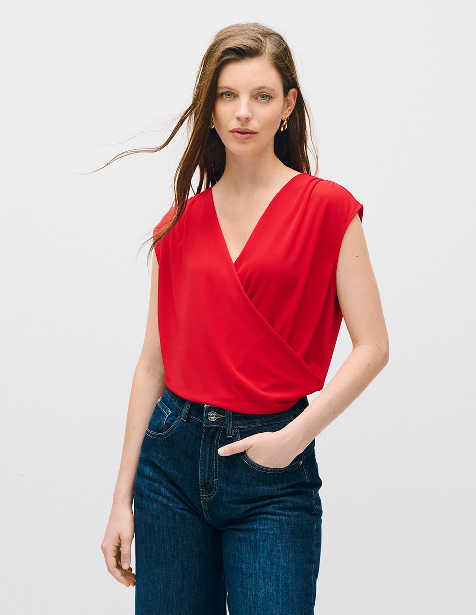Blusa top sin manga para mujer Blusa top sin manga para mujer