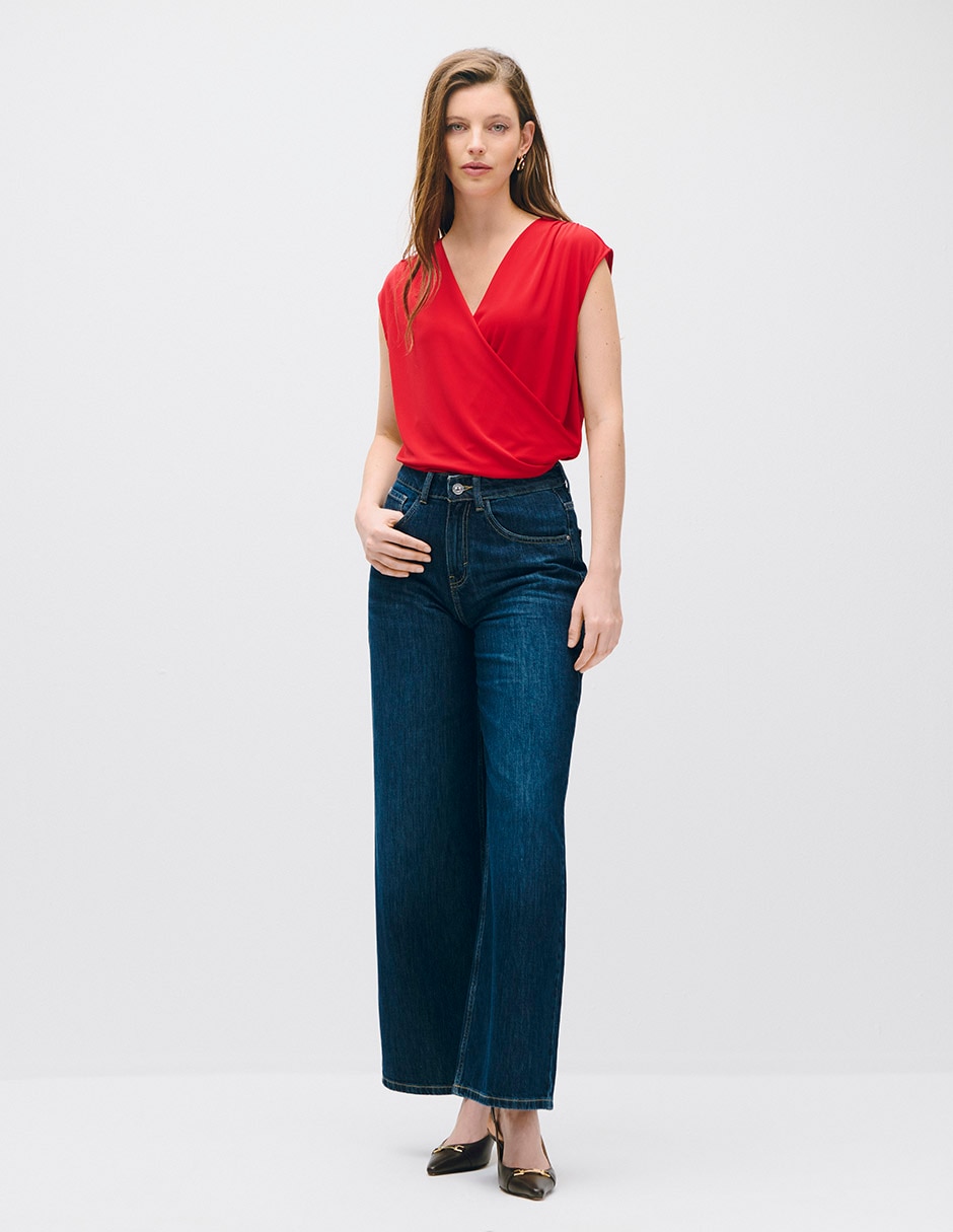 Blusa top sin manga para mujer 2