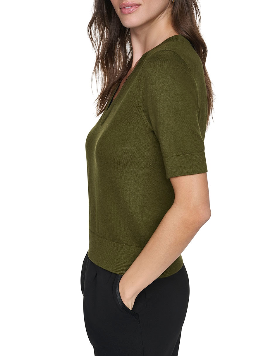 Suéter cuello v para mujer 3