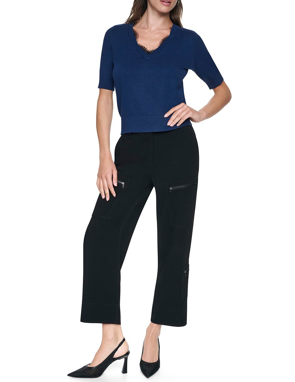 Pantalón regular regular para mujer 6