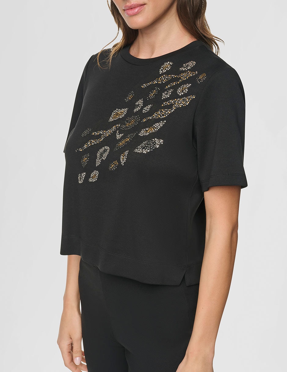 Playera manga corta cuello redondo mujer Playera manga corta cuello redondo mujer