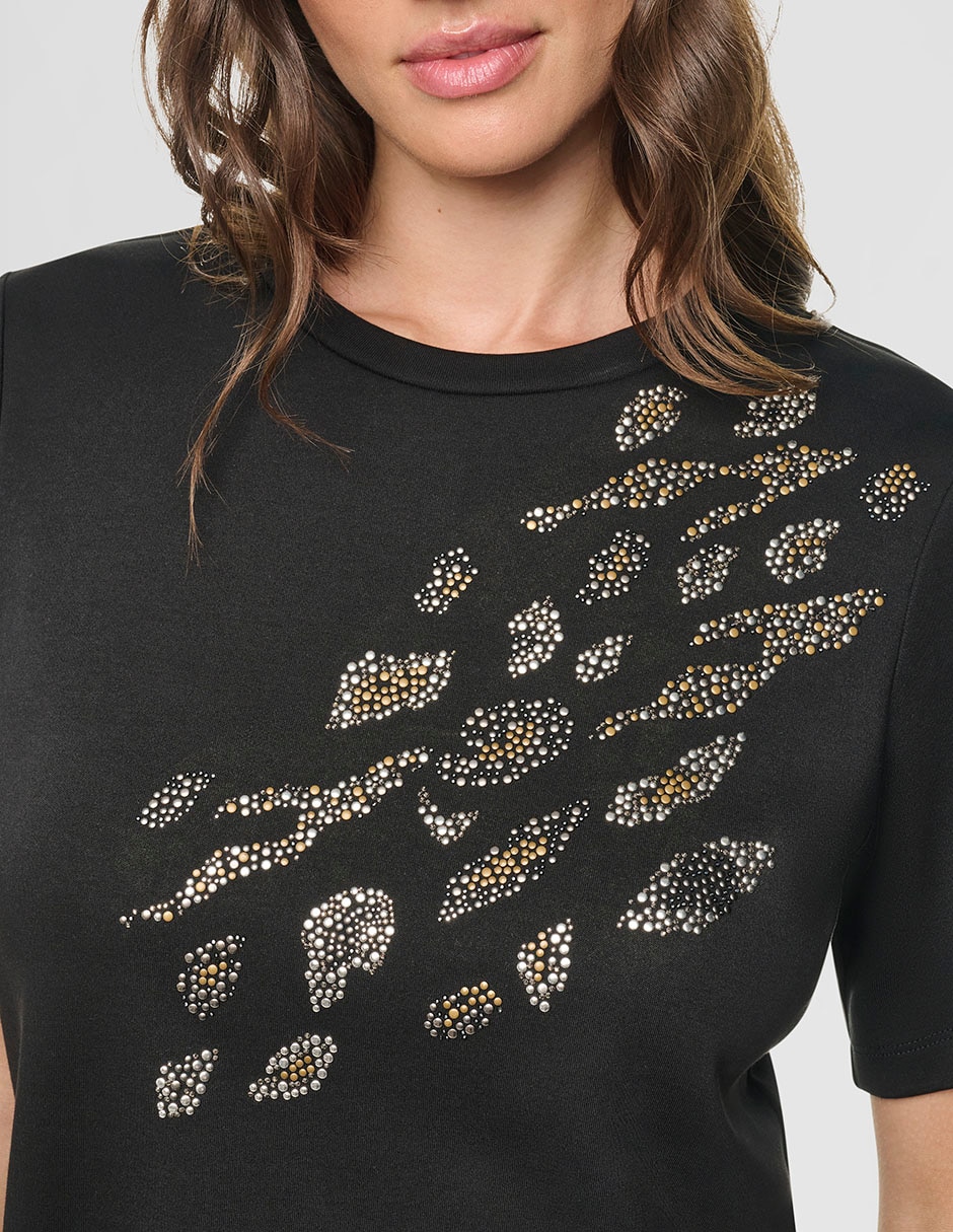 Playera manga corta cuello redondo mujer 4