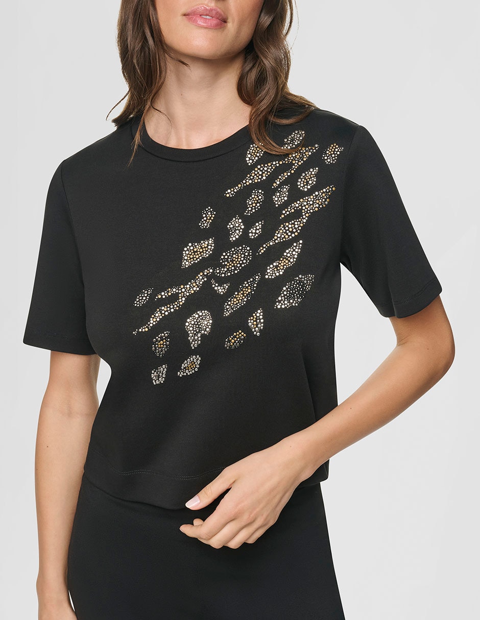 Playera manga corta cuello redondo mujer 2