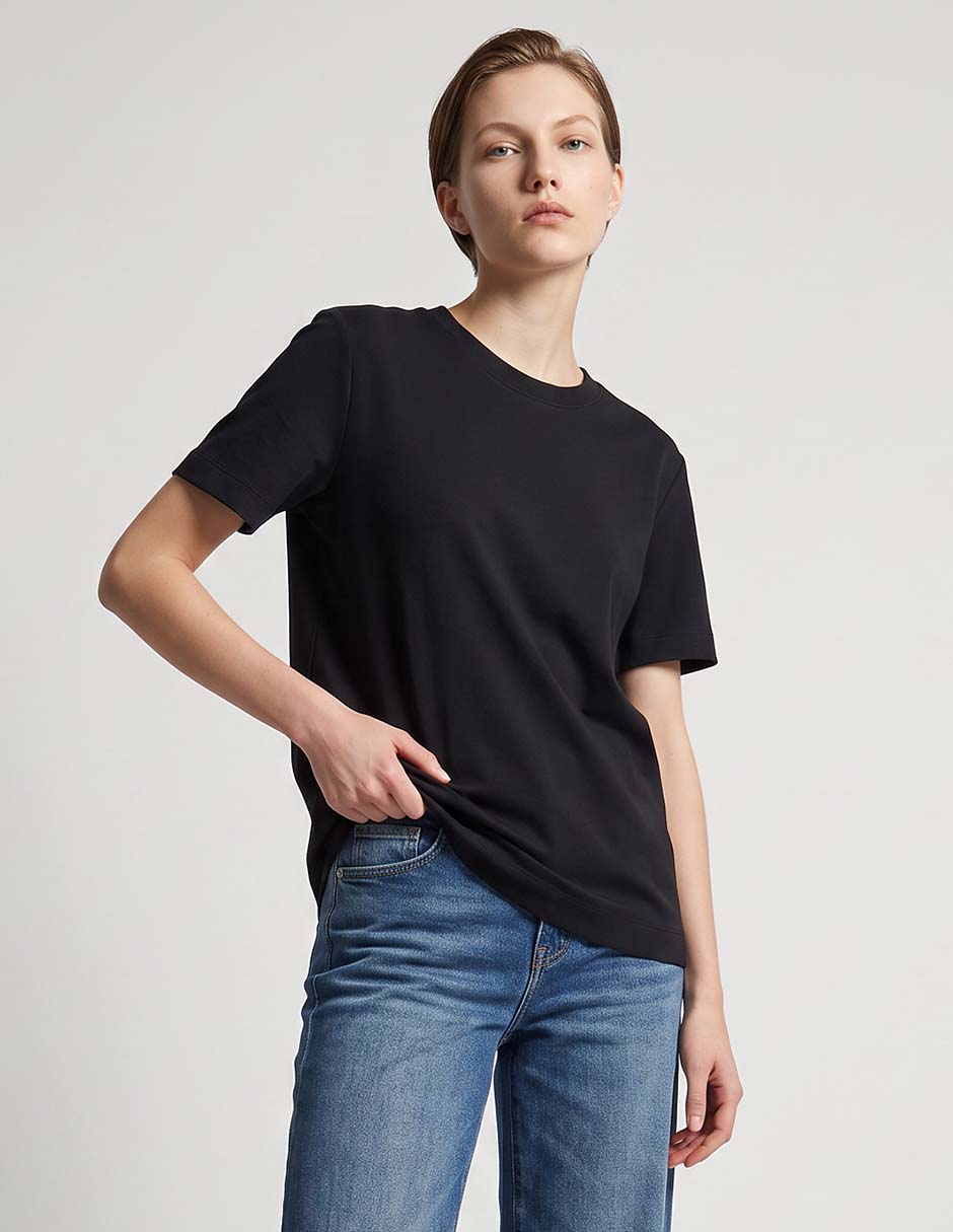 Playera manga corta cuello redondo mujer Playera manga corta cuello redondo mujer