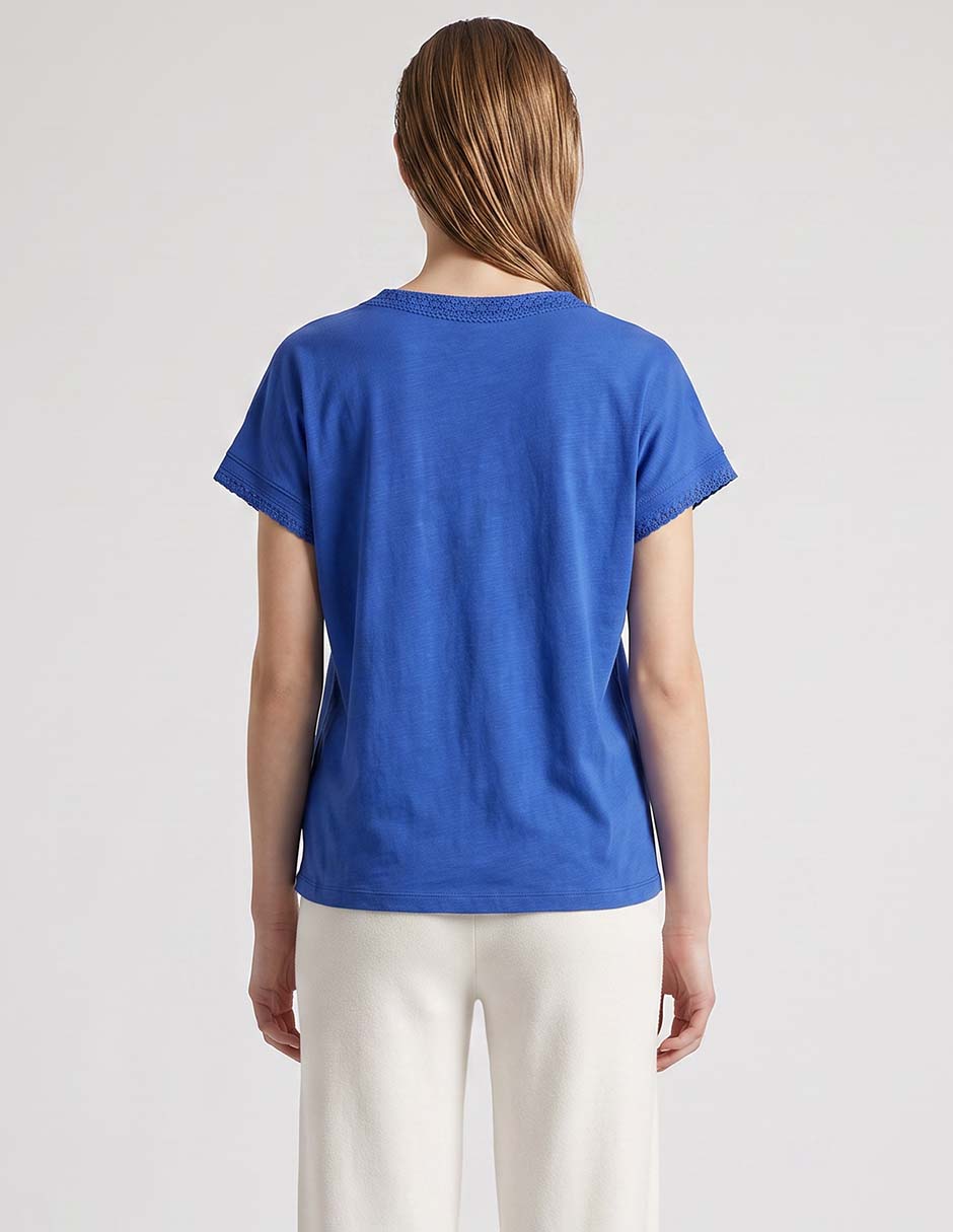 Playera manga corta cuello v mujer 5