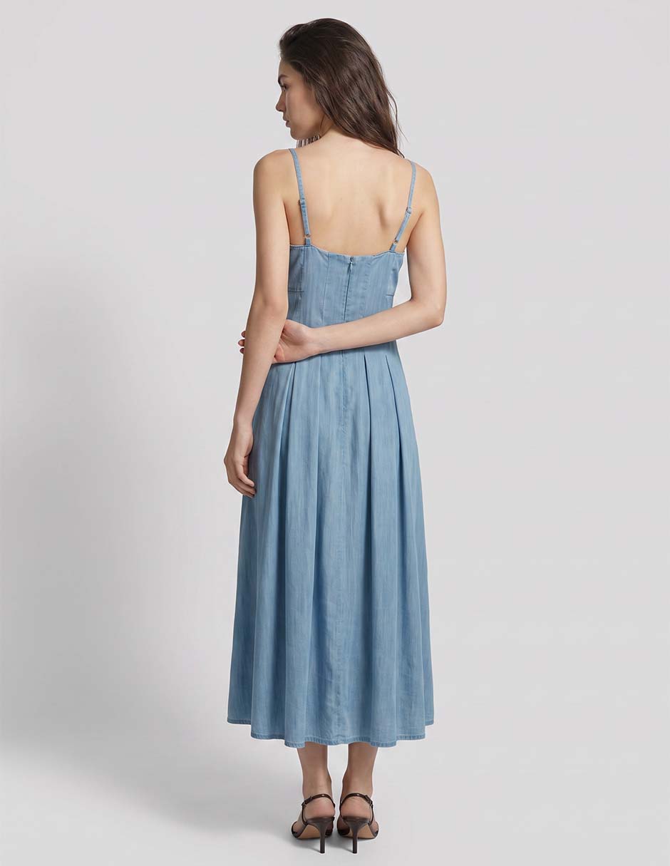 Vestido largo casual sm26 para mujer 2