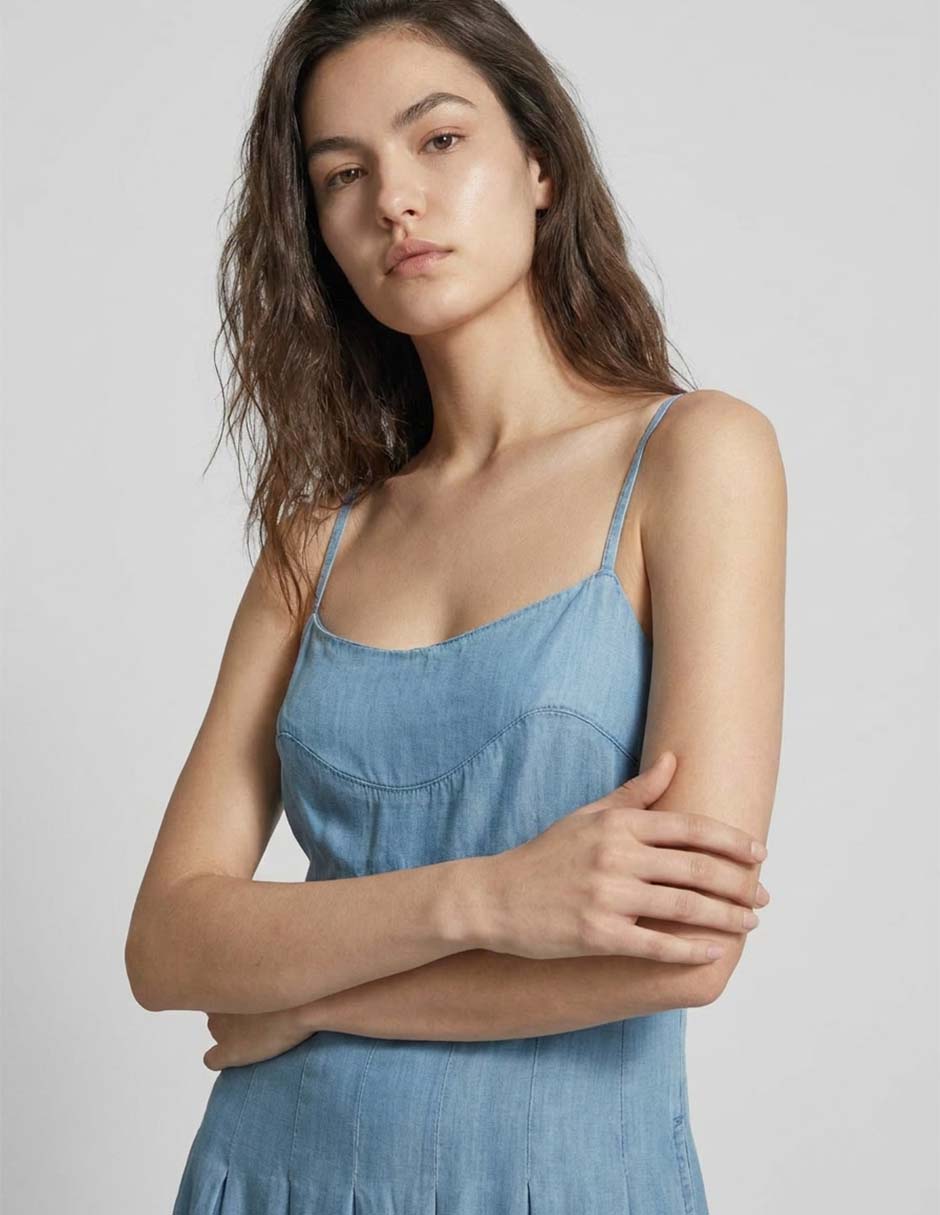 Vestido largo casual sm26 para mujer 3