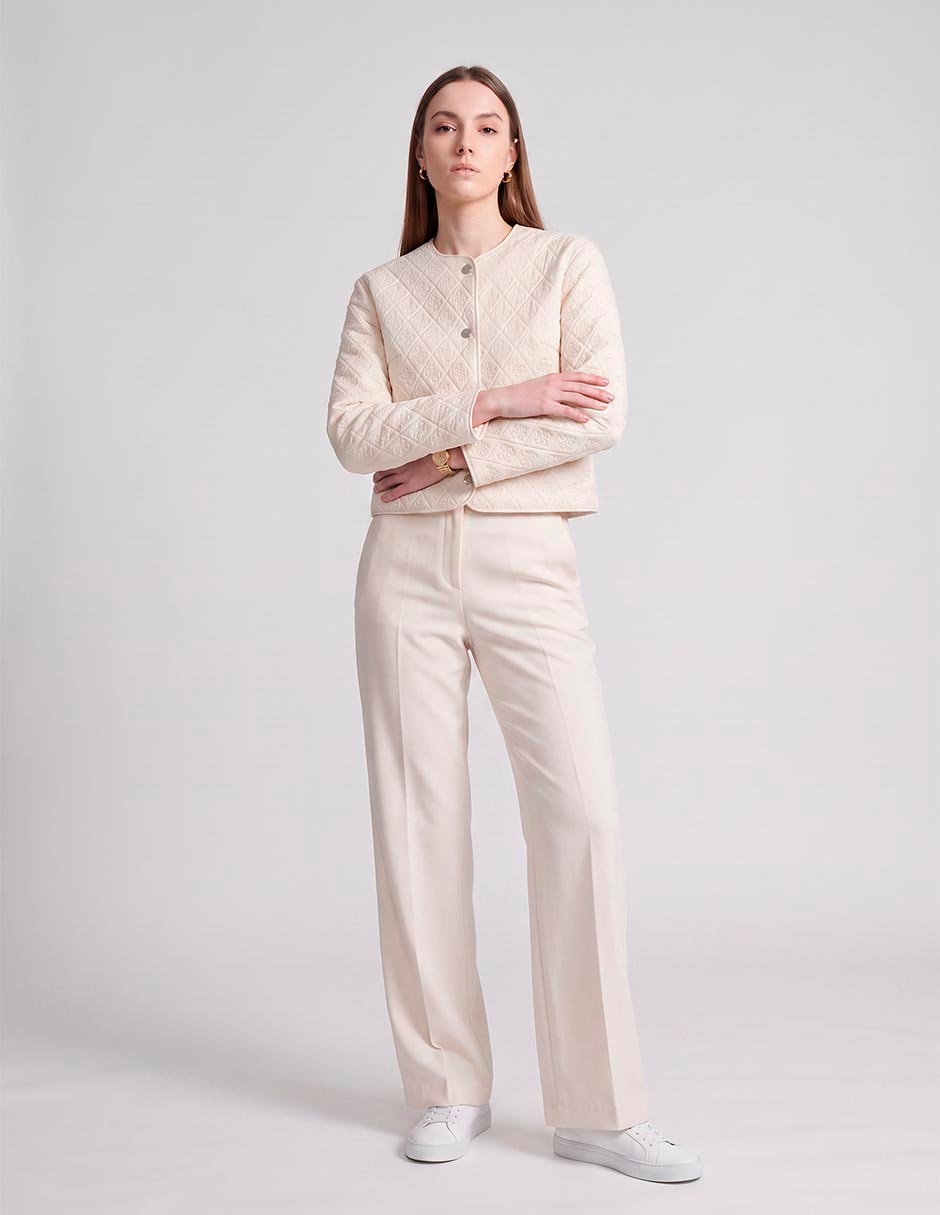 Chamarra edith crop logo para mujer 3