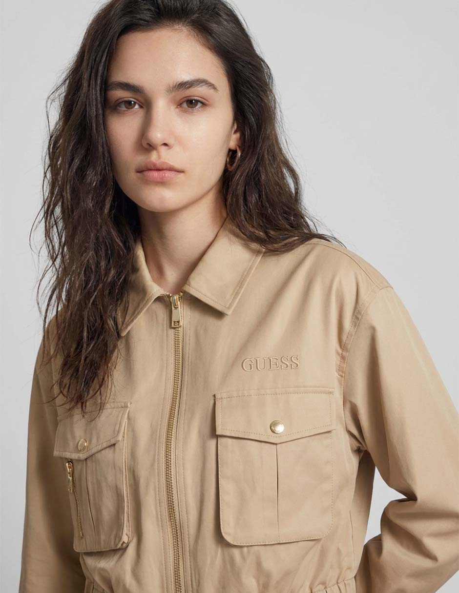 Chamarra casual impermeable de algodón para mujer 3