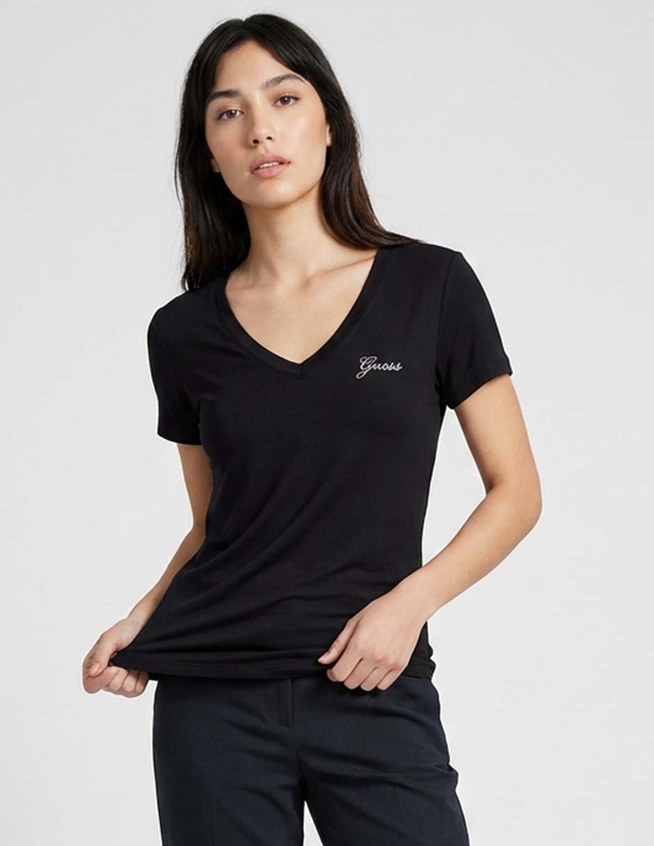 Playera manga corta cuello redondo para mujer Playera manga corta cuello redondo para mujer