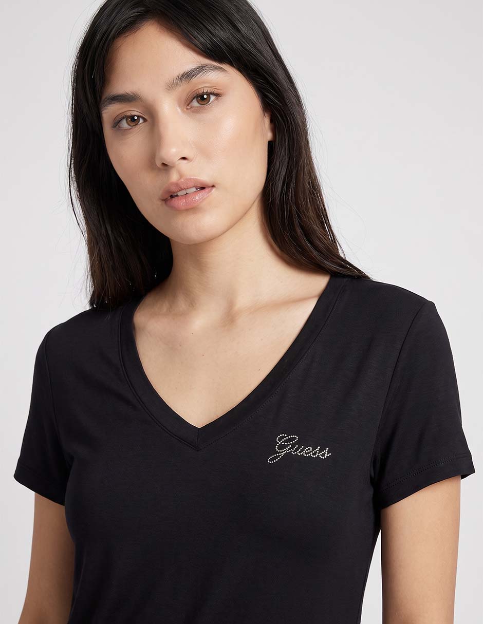 Playera manga corta cuello redondo para mujer 3