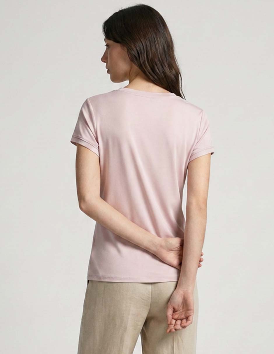 Playera manga corta cuello redondo para mujer 2