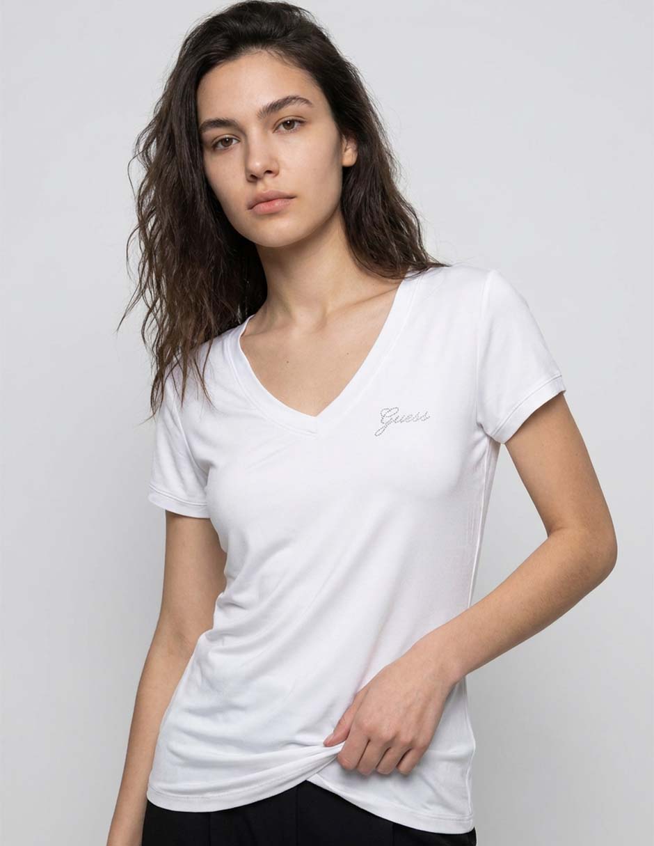 Playera manga corta cuello redondo para mujer Playera manga corta cuello redondo para mujer