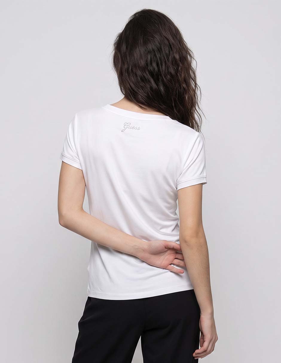 Playera manga corta cuello redondo para mujer 2