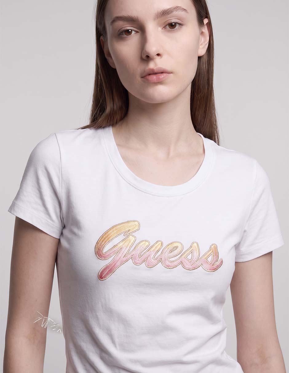 Playera manga corta cuello redondo para mujer 4