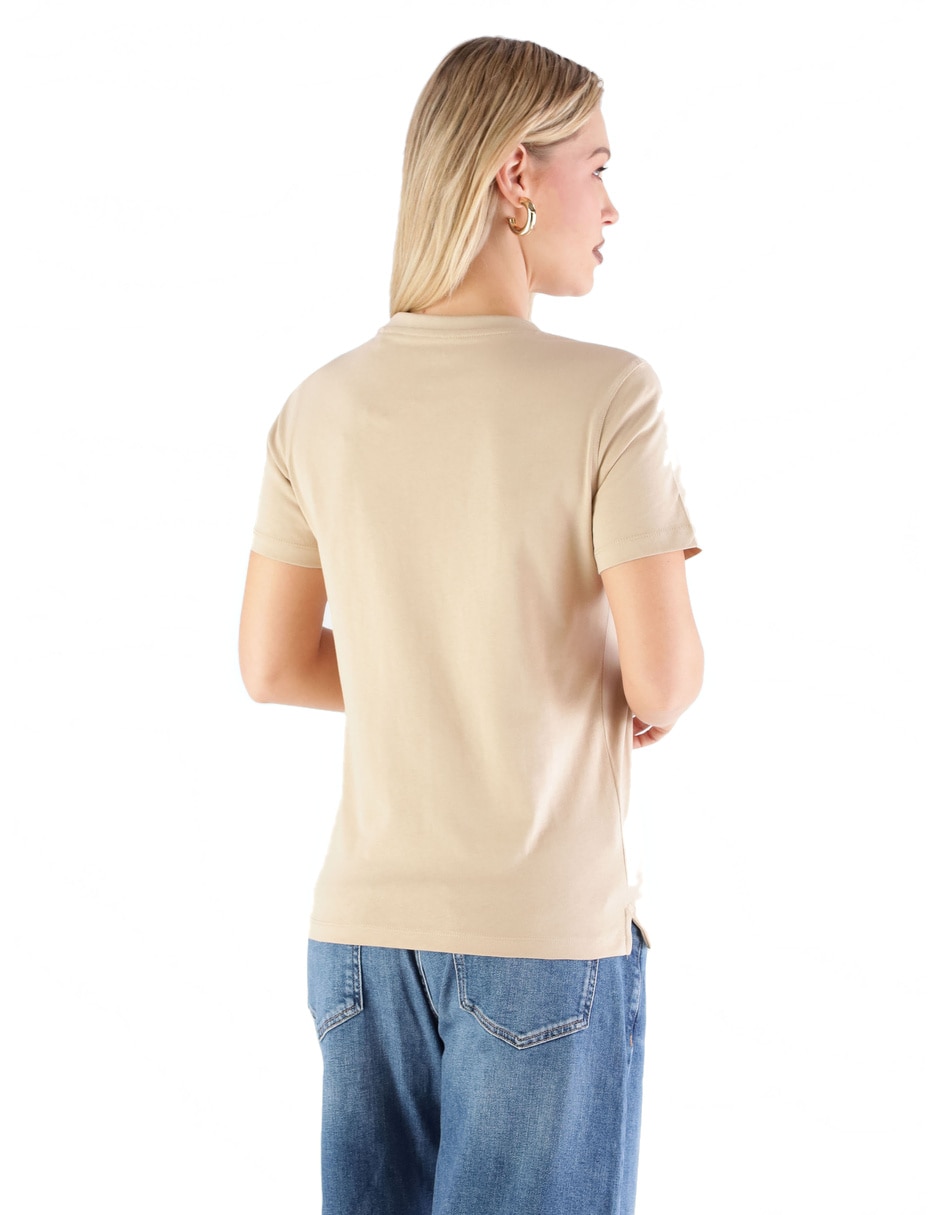Playera manga corta sm26 cuello redondo para mujer 4