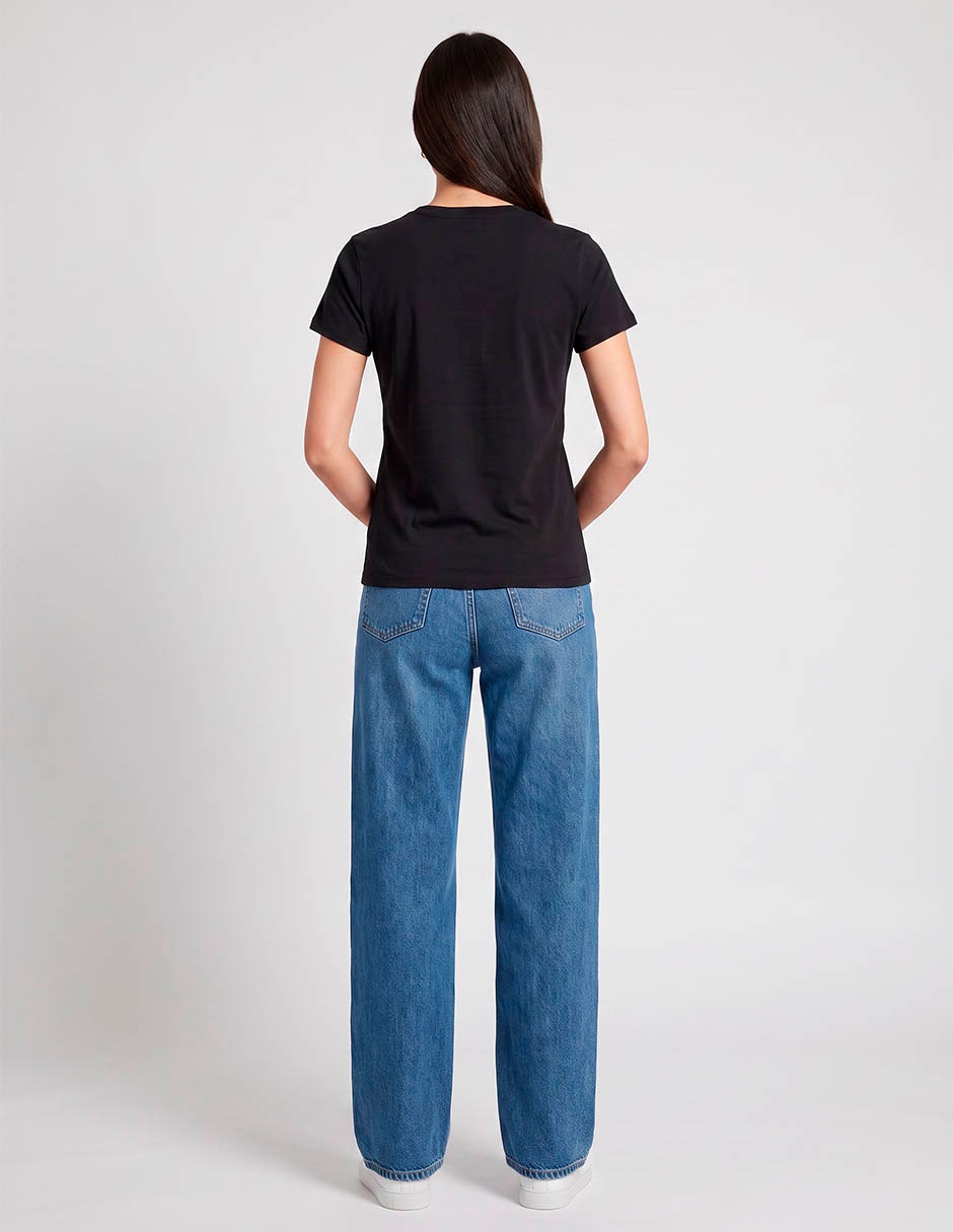 Playera manga corta cuello redondo para mujer 4