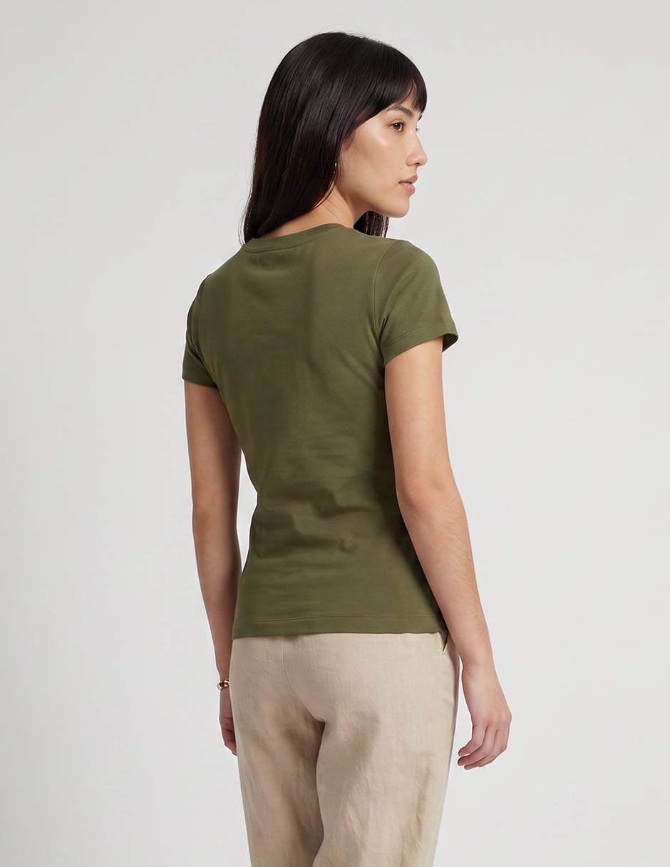 Playera manga corta cuello redondo para mujer 2