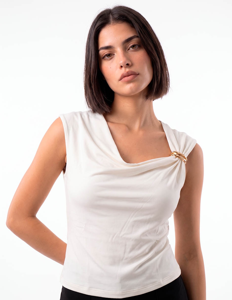 Blusa manga corta para mujer 4