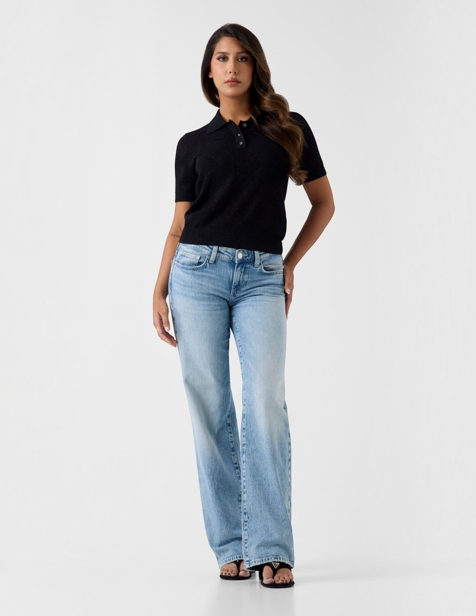 Playera manga corta cuello polo para mujer Playera manga corta cuello polo para mujer