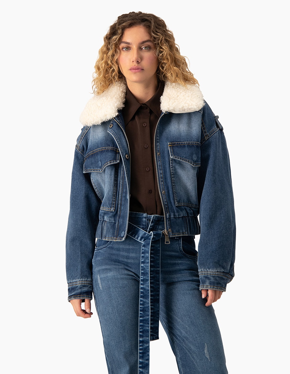 Chamarra bomber ivonnede algodón para mujer Chamarra bomber ivonnede algodón para mujer