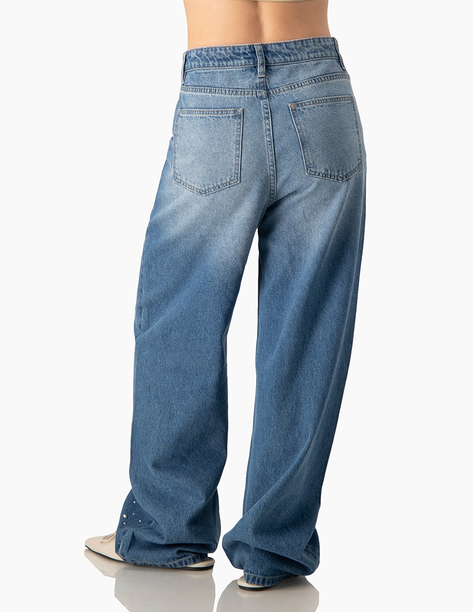 Jeans mom cintura para mujer 2
